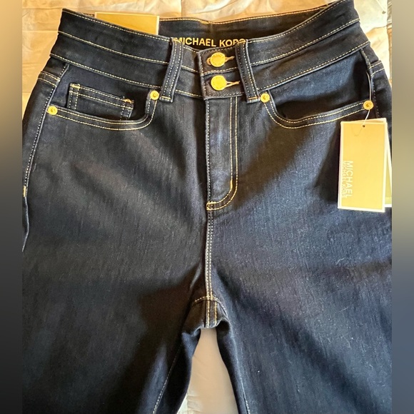 NWT MICHAEL Michael Kors dark wash denim blue jeans. Selma skinny. Women’s 2 - Picture 2 of 10